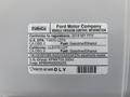 2019 Ford F-150 vehicle emission control information label displaying fuel type and compliance details