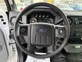 Steering wheel of a 2015 Ford F-350 with a Ford logo on the center and controls for various functions