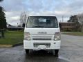 2009 Suzuki Carry facing forward with a simple white body and a prominent front grille featuring the Suzuki logo
