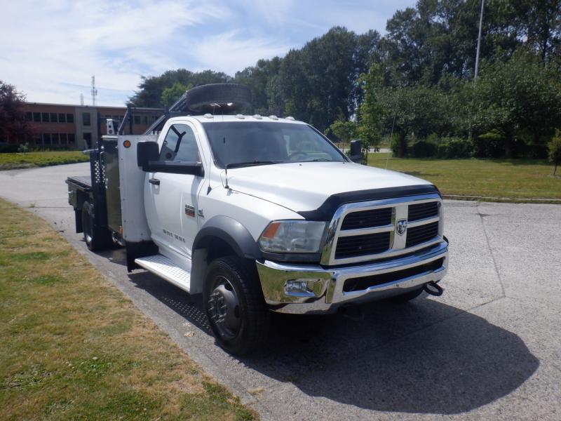 2012 Dodge Ram 5500 Flat Deck 6 foot Cab 4WD Dually Diesel Crane | Repo.com