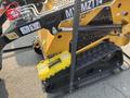 A 2025 AGT MX-MZT14 Mini Loader with a black and yellow design featuring rubber tracks hydraulic controls and safety warning labels