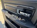 Close-up of the door panel of a 2018 RAM 3500 featuring power window controls chrome handle and decorative elements