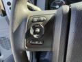 A close-up view of the steering wheel controls of a 2015 Ford F-550 featuring buttons for info setup reset and cruise control