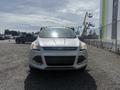 A 2014 Ford Escape is parked facing forward showcasing its silver exterior and distinctive grille design