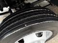 Close-up of a 2008 Sterling Bullet tire showing tread wear and visible grooves on the surface of the tire