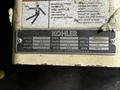 A nameplate for a Kohler generator displaying model information serial number voltage and wattage specifications