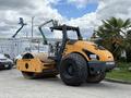 A 2020 Hyundai HR110C road roller with large cylindrical rollers and heavy-duty tires is positioned at an angle, featuring a yellow and black color scheme