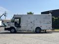 A 2008 Workhorse W62 delivery truck with a white exterior featuring multiple compartments and a side door