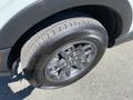A 2023 Ford Bronco Sport tire with a detailed tread design and a metallic alloy wheel featuring a distinctive multi-spoke pattern