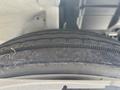 Close-up of a tire on a 2020 Hino 338 showing tread patterns and wear on the rubber surface