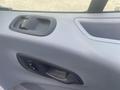 Close-up of the interior door panel of a 2017 Ford Transit featuring the door handle and window control switches