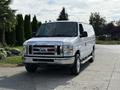 A white 2013 Ford Econoline van with chrome accents parked on a driveway