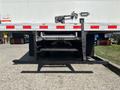 Rear view of a 2018 Hino 195 truck showing the bumper and hitch with a step and towing equipment visible