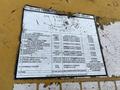 A label detailing specifications and maintenance information for a 2014 Vermeer Corporation Sweep Stump Cutter including various part descriptions and quantities