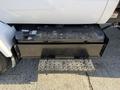 A 2017 Ford F-650 Super Duty featuring a step with perforated metal surface and a storage compartment underneath
