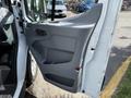 Interior door panel of a 2018 Ford Transit featuring a smooth gray surface and an ergonomic handle