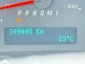 Digital dashboard display of a 2020 Chevrolet Express showing 349440 Km and a temperature of 23°C