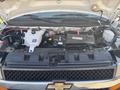 The engine compartment of a 2020 Chevrolet Express showing the engine components battery and coolant reservoir