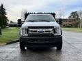 A 2017 Ford F-450 Super Duty pickup truck facing forward with a black grille and silver body featuring the Ford logo prominently displayed on the front