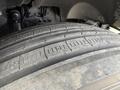 Close-up of a tire on a 2017 Ford F-750 showing tread pattern and texture