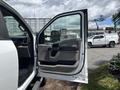 A 2017 Ford F-550 with an open driver's side door showcasing the interior features including the door handle and armrest