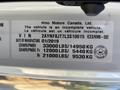 A label on a 2020 Hino 338 indicating vehicle details including VIN, date of manufacture, and weight specifications