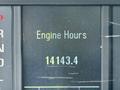 Display screen showing engine hours of a 2017 Chevrolet Tahoe with the reading 14143.4
