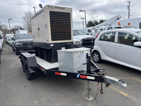 A 2005 Katolight SED60FPJ4 generator mounted on a trailer with a steel box and a front hitch for towing