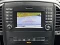 Dashboard display of a 2020 Mercedes-Benz Metris showing a rearview camera view with guidelines for parking