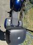 A 2016 Yamaha FJR1300AE motorcycle viewed from above showing the seat and rear storage trunk