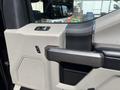 Close-up of the interior door panel of a 2022 Ford F-350 SD featuring a handle window controls and textured surfaces