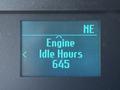 Display screen showing "Engine Idle Hours 645" in a 2019 Ford F-150