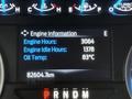 Dashboard display of a 2021 Ford F600 showing engine information including engine hours oil temperature and mileage