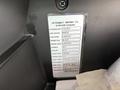 A label detailing specifications for a 2025 Peterbilt 536 truck including chassis number color engine type and other identifying information
