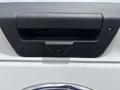 A rear view camera and handle assembly on a white 2017 Ford F-150