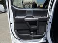 The image shows the interior door panel of a 2018 Ford F-150 featuring a black armrest and a sleek handle design with a textured finish