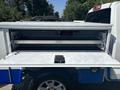 A 2017 Chevrolet Colorado truck with an open bed storage compartment featuring metal shelving and chains for support