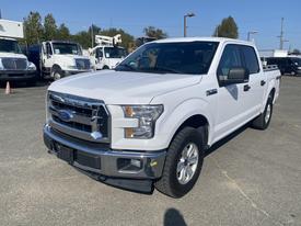 2017 Ford F-150 pickup truck in white with a chrome grille and alloy wheels parked on a pavement