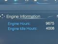 2018 Ford F-150 dashboard display showing engine information with engine hours at 9675 and engine idle hours at 4008