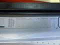 2012 Freightliner M2 106 displaying axle weight information and specifications on a label
