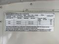 A label detailing specifications for a 2013 International CE300 school bus including vehicle dimensions weight and cold inflation pressures