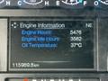 Dashboard display of a 2019 Ford F-350 SD showing engine hours oil temperature and total kilometers driven