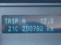 Display panel showing trip A mileage of 12.8 km and total distance of 200782 km on a vehicle dashboard