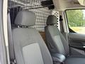 Two front seats of a 2021 Ford Transit Connect with a mesh partition visible in the background