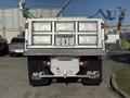 A 2017 Ford F-650 Super Duty with a silver dump bed and black mud flaps featuring the AMG logo visible at the rear