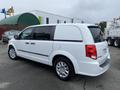 A white 2014 RAM Cargo Van is shown from a side angle highlighting its sleek design and spacious interior suitable for transport and storage