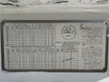 A metal equipment specification plate detailing lifting capacities and operational zones for a 2008 Kenworth T370 digger derrick