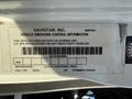 A vehicle emissions control information label from a 2017 International 4300 detailing compliance with California and EPA regulations for heavy-duty vehicles