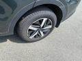 A close-up of the front wheel of a 2022 Kia Sorento featuring a black alloy rim and tire on a flat surface