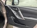 The interior door panel of a 2016 Subaru Forester featuring window controls and a silver handle